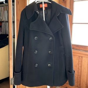 Michael Kors Black pea coat Sz M